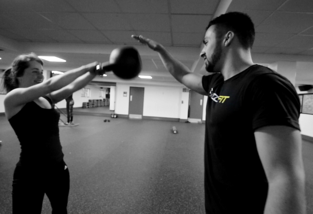 Coach Rob in a personal training session with a client